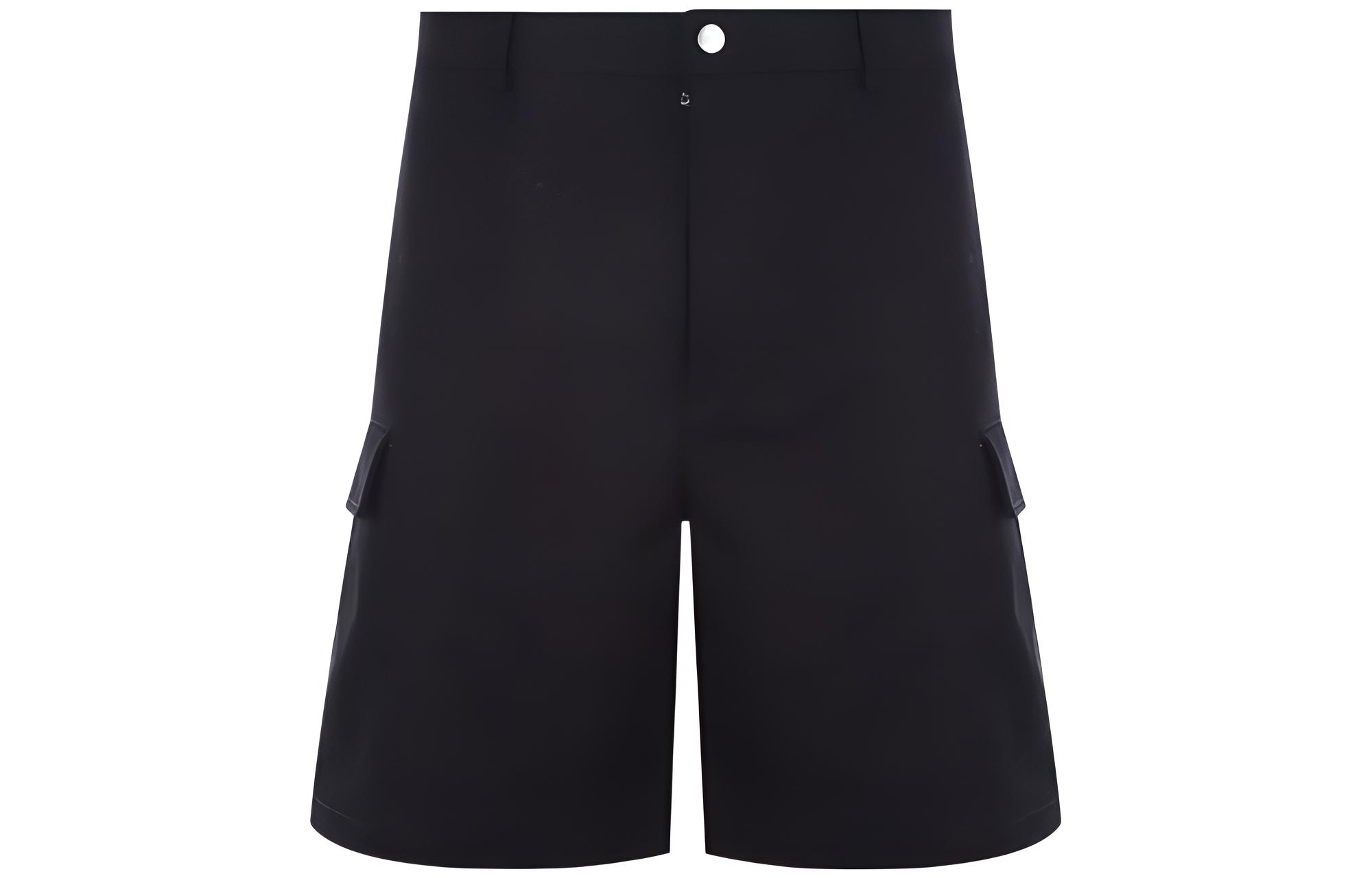 Bottega Veneta SS22 Black Solid Loose Fit Casual Shorts 679489VF4T01000