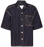 Bottega Veneta SS22 Blue Denim Short Sleeve Shirt 700956V1VA03399 Bottega Veneta SS22 Blue Denim Short Sleeve Shirt 700956V1VA03399