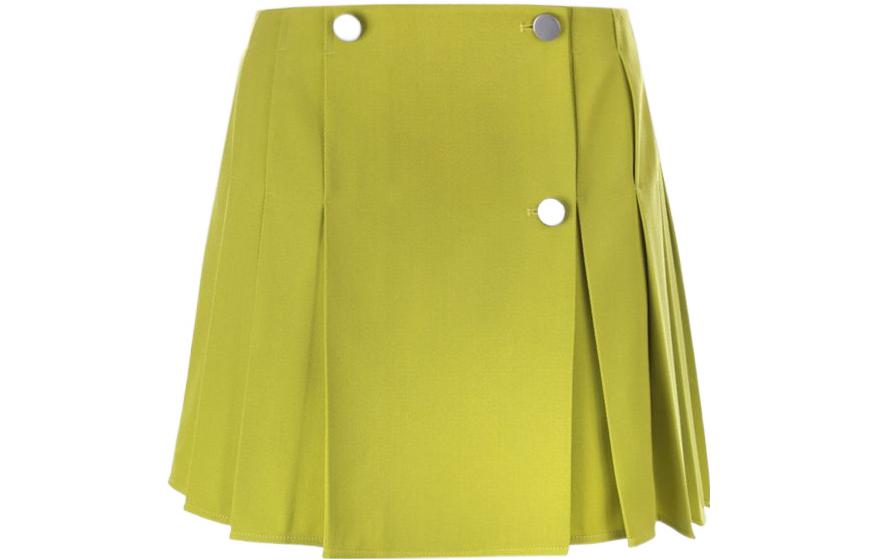 Order Bottega Veneta SS22 綠色按扣百褶迷你A字裙 688744V0B207275