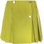 Order Bottega Veneta SS22 Button Pleated Mini A-Line Skirt Green 688744V0B207275