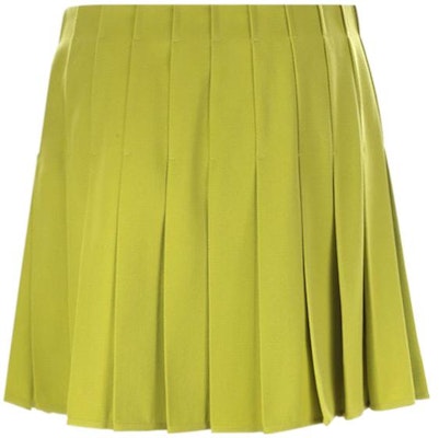 Bottega Veneta SS22 Button Pleated Mini A-Line Skirt Green 688744V0B207275 Lookbook Bottega Veneta SS22 Button Pleated Mini A-Line Skirt Green 688744V0B207275