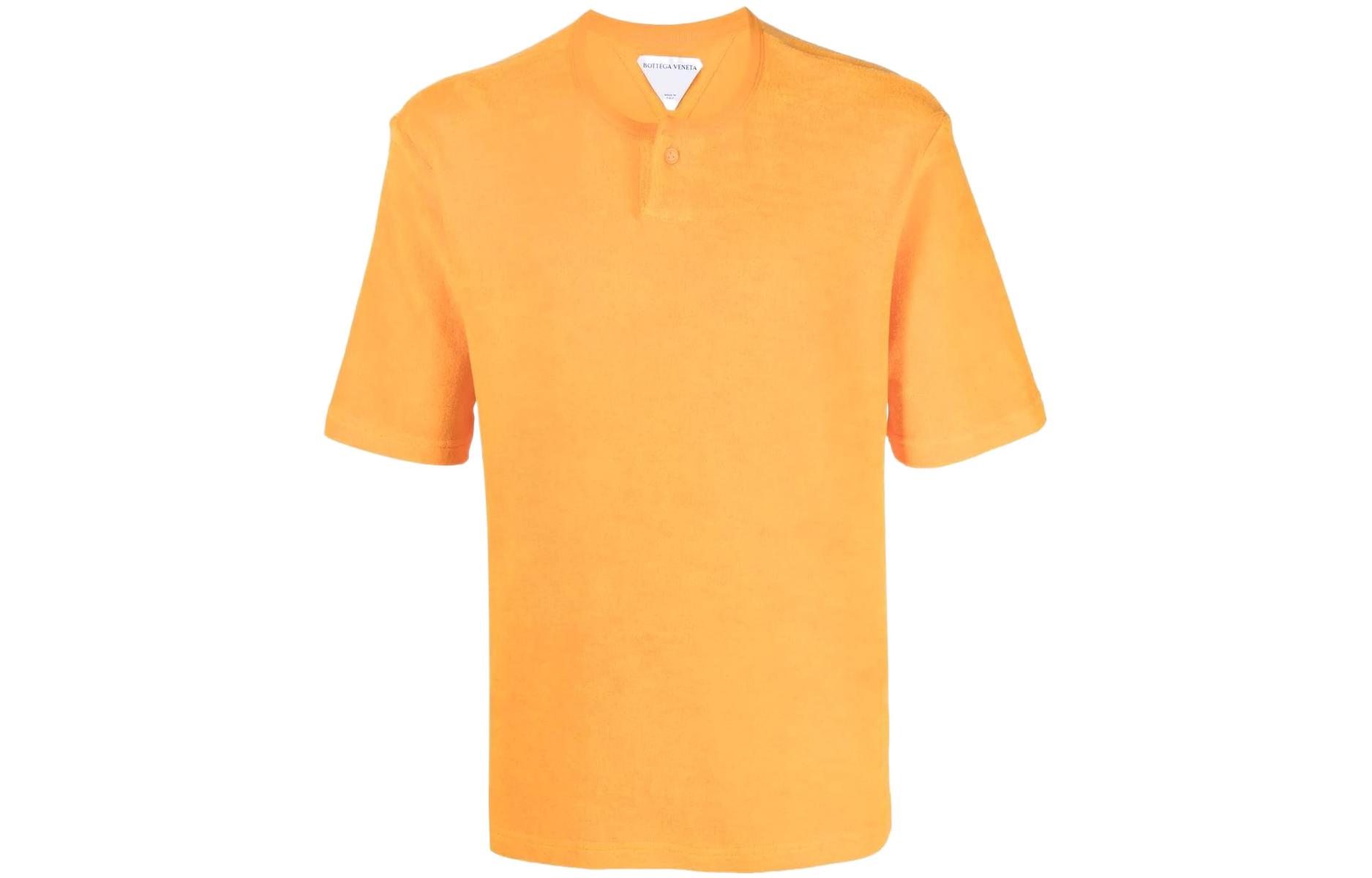 Bottega Veneta SS22 Loose Fit Single Button Crew Neck T-Shirt 656849V0UE07960