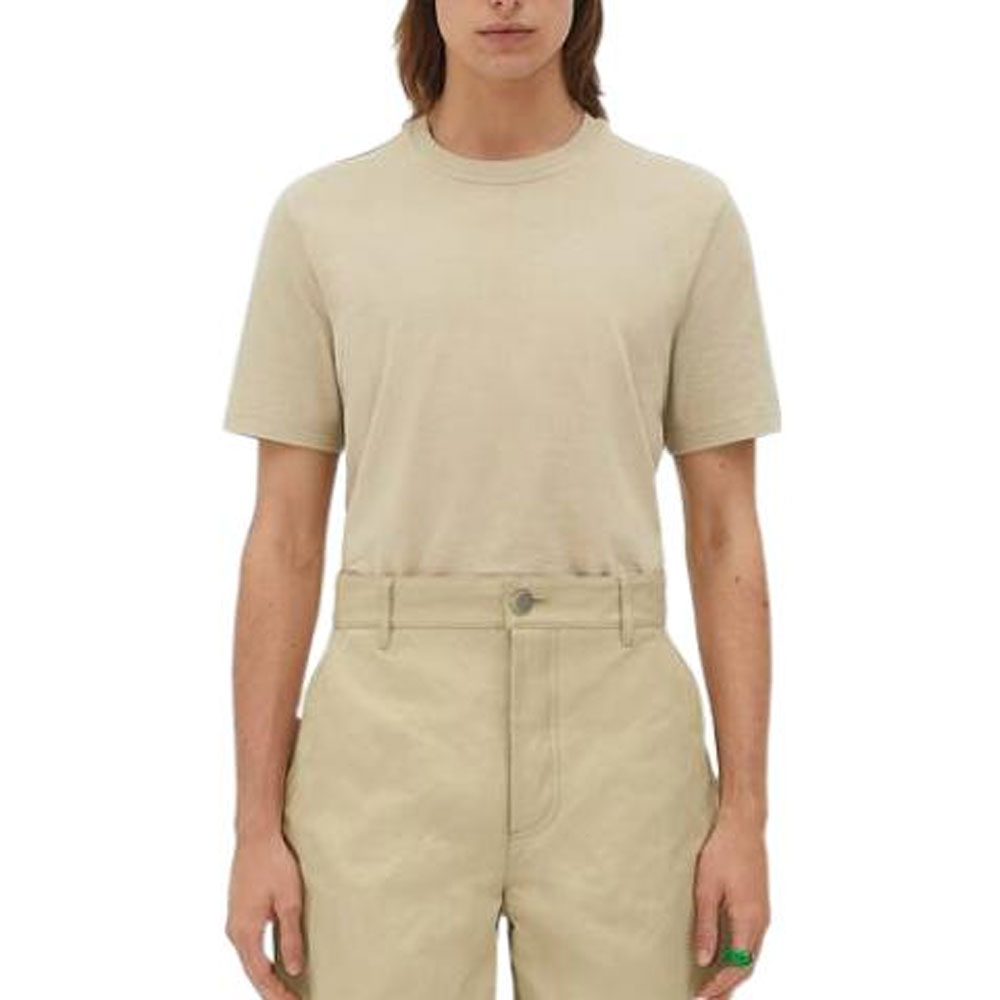 Bottega Veneta SS22 Solid Crew Neck T-Shirt in Camel 649055VF1U03008