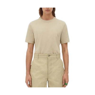 Bottega Veneta SS22 Solid Crew Neck T-Shirt in Camel 649055VF1U03008
