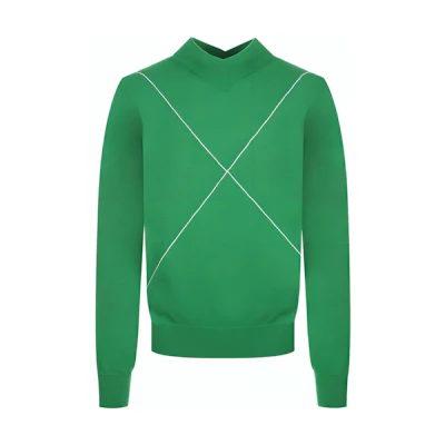 Bottega Veneta SS22 Striped Wool Knit Sweater Green for Men 697279V1Z104809