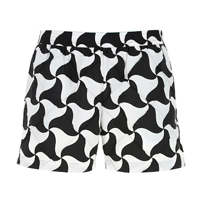 Bottega Veneta SS22 White All-Over Print Elastic Waist Men’s Shorts 690530V1OO01069