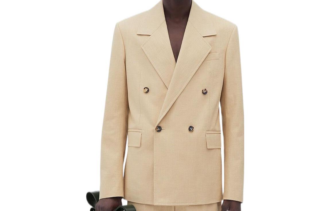 Order Bottega Veneta SS23 米色雙排扣長袖西裝外套. 711651V2KV01104