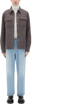 Bottega Veneta SS23 棕色修身长袖纽扣衬衫 754111V34M02859 Buy Bottega Veneta SS23 棕色修身长袖纽扣衬衫 754111V34M02859