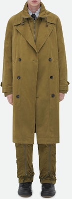 Bottega Veneta SS23 Double-Breasted Belted Trench Coat Khaki 733795VF4K09523 Lookbook Bottega Veneta SS23 Double-Breasted Belted Trench Coat Khaki 733795VF4K09523