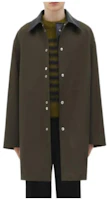 Order Bottega Veneta SS23 綠色拼接單排扣風衣外套 746386V0XK03312