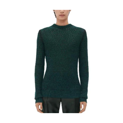 Bottega Veneta SS23 Green Solid Color Crewneck Sweater. 720826V2DP03061