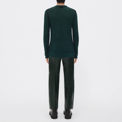 보테가 베네타 SS23 그린 솔리드 컬러 크루넥 스웨터. 720826V2DP03061 Shop 보테가 베네타 SS23 그린 솔리드 컬러 크루넥 스웨터. 720826V2DP03061