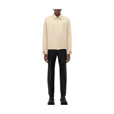 Bottega Veneta SS23 Off-White Zip-Up Collared Jacket 710160V26B02945
