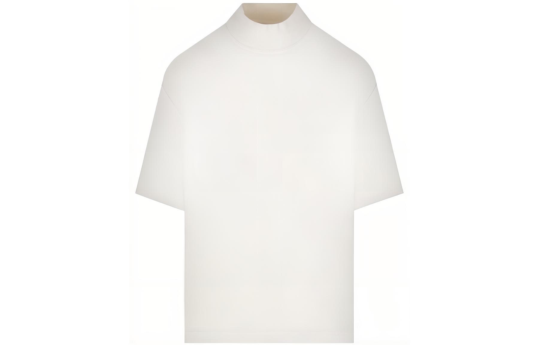 Bottega Veneta SS23  Plain Pullover Crewneck T-Shirt Chalk White 729327VKLZ09071
