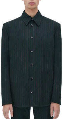 Bottega Veneta SS23 Solid Green Pinstripe Jacket with Collar. 711828V2C403377 Order Bottega Veneta SS23 Solid Green Pinstripe Jacket with Collar. 711828V2C403377