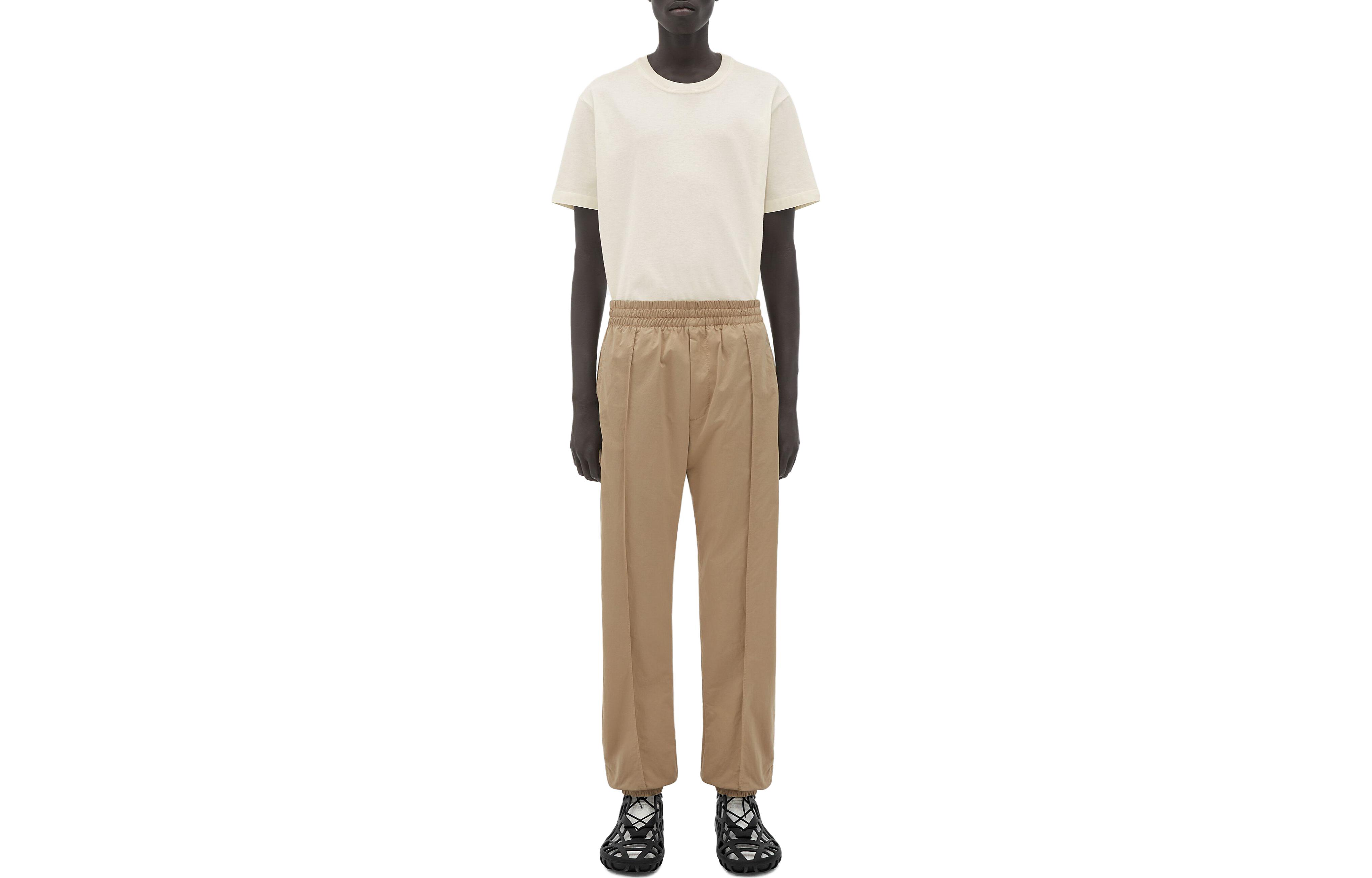 Bottega Veneta SS23  Solid Loose Straight-Leg Casual Pants Brown. 679432VF4K09640