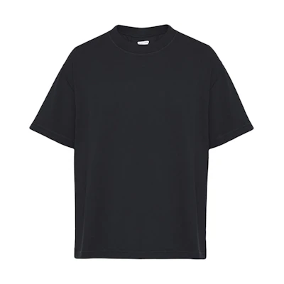 Bottega Veneta SS23 Black Loose Fit Plain Crewneck T-Shirt 731254VF1U01000
