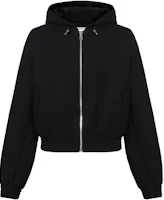 Bottega Veneta SS23 Black Solid Color Hooded Zip-Up Casual Jacket 679073VKPH01000 Bottega Veneta SS23 Black Solid Color Hooded Zip-Up Casual Jacket 679073VKPH01000