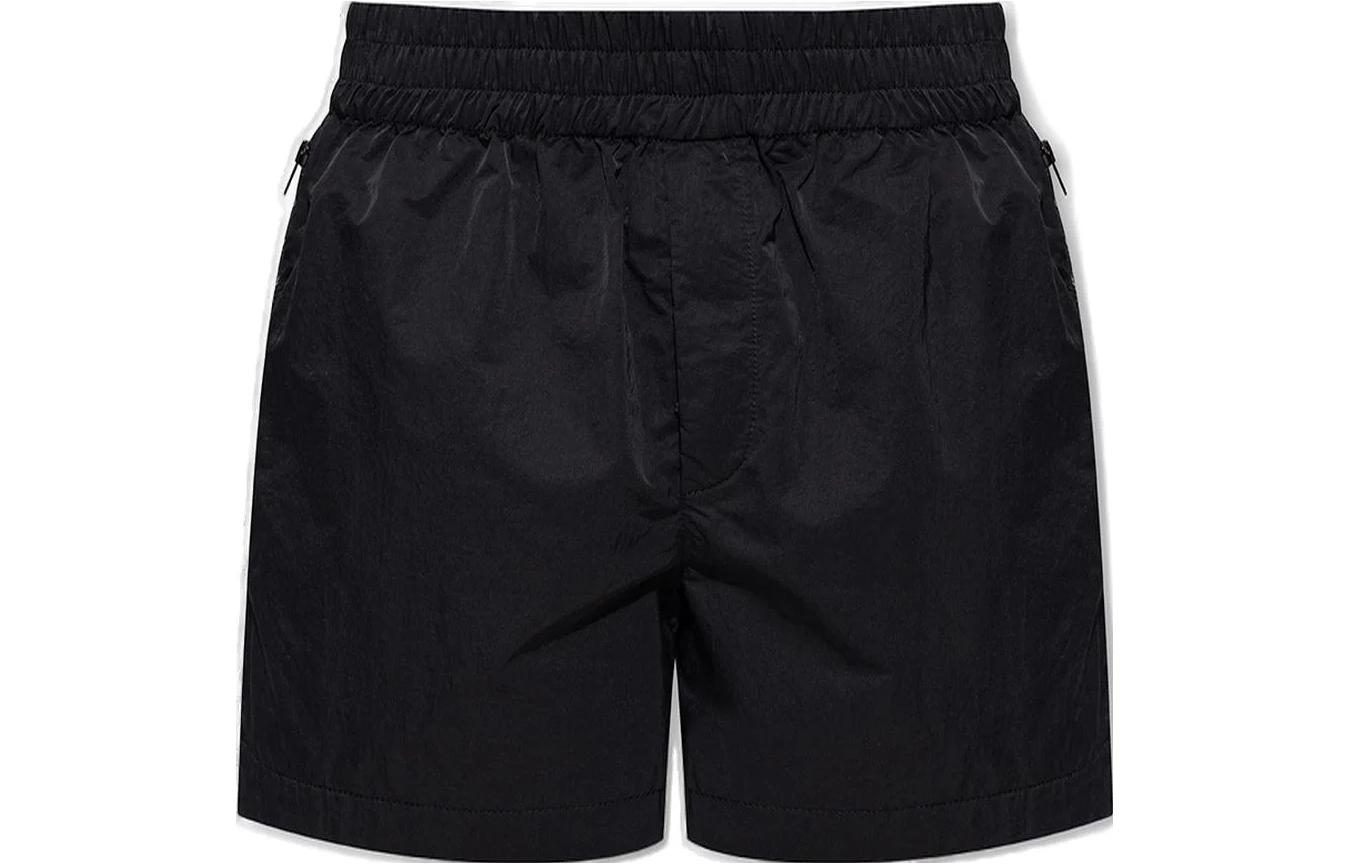 Bottega Veneta SS23 Black Solid Elastic Waist Casual Shorts 725806VF4K01000