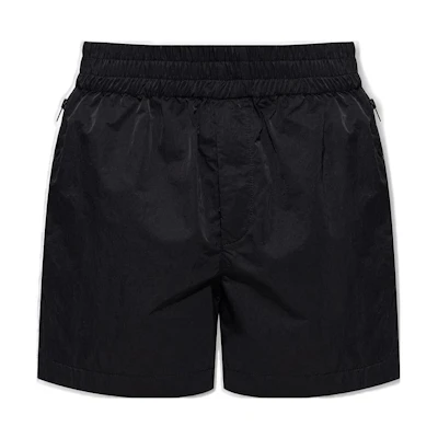 Bottega Veneta SS23 Black Solid Elastic Waist Casual Shorts 725806VF4K01000