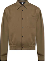 Bottega Veneta SS23 Brown-Green Solid Single-Breasted Jacket 746333VKIS09572 Bottega Veneta SS23 Brown-Green Solid Single-Breasted Jacket 746333VKIS09572