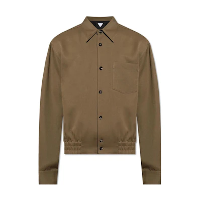 Bottega Veneta SS23 Brown-Green Solid Single-Breasted Jacket 746333VKIS09572