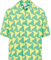 Bottega Veneta SS23 Geometric Short-Sleeve Green Shirt 679284V1P907072 Bottega Veneta SS23 Geometric Short-Sleeve Green Shirt 679284V1P907072