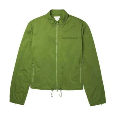 Bottega Veneta SS23 Green Solid Drawstring Zip Jacket 728167VF4K03052
