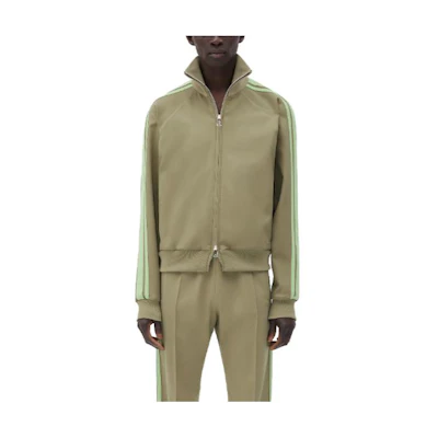Bottega Veneta SS23 Green Striped Sleeve Jacket 696359V19M03008