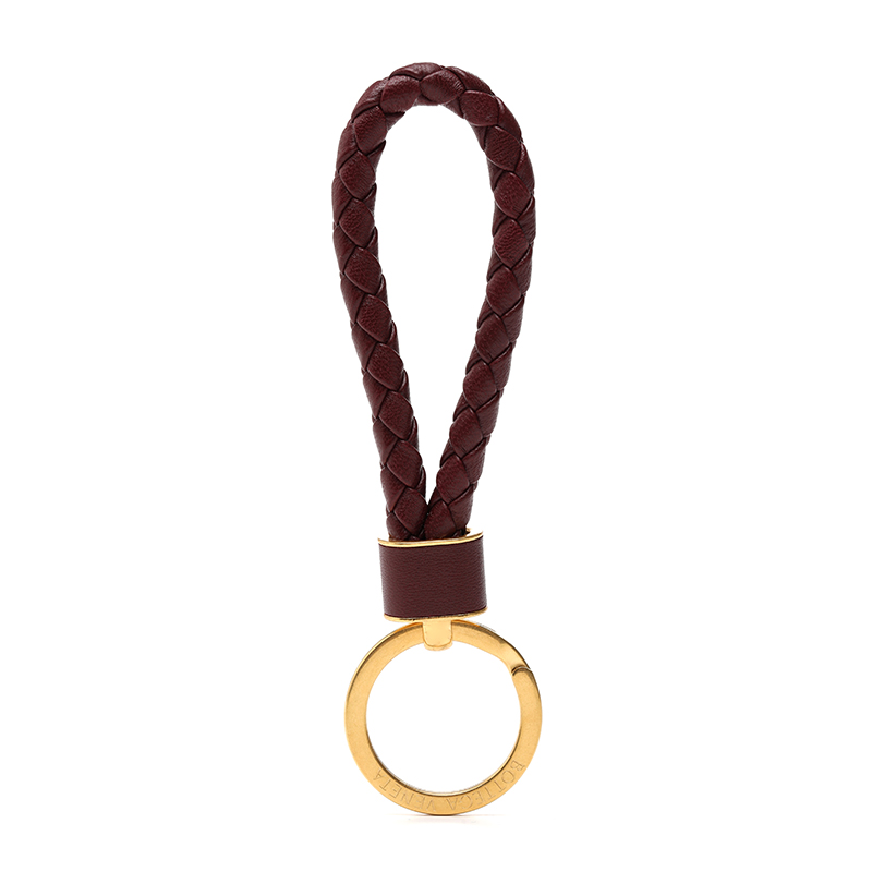 Bottega Veneta SS23 Lambskin Keychain Unisex Couple Deep Purple. 651820V0HW16206