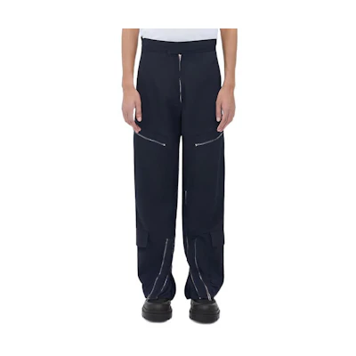 Bottega Veneta SS23 Midnight Blue Zip Pocket Cargo Pants 723082VKV104246