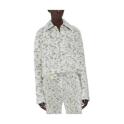 Bottega Veneta SS23 Patterned Single-Breasted Jacket Grey Outerwear 689592V1L602686