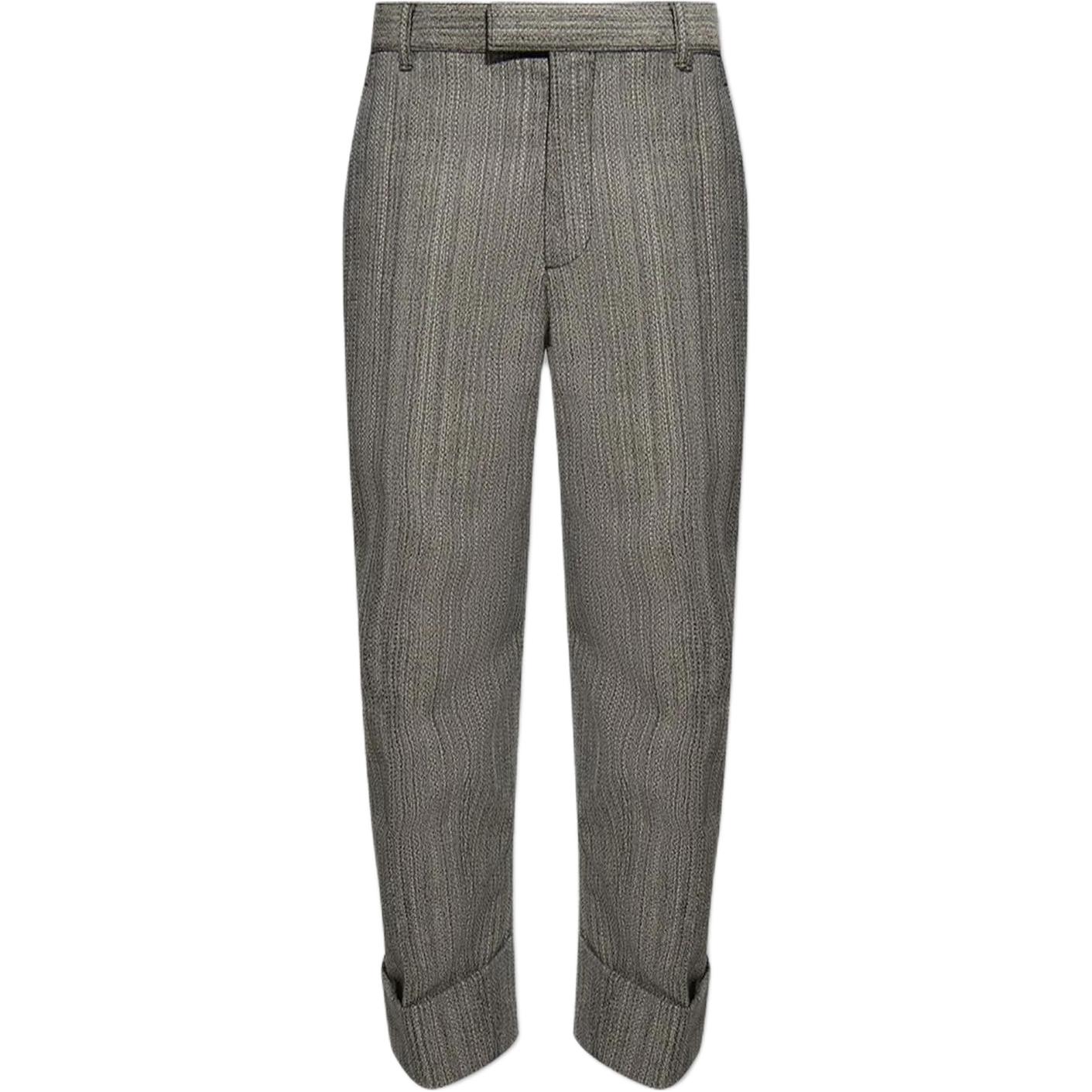 Bottega Veneta SS23 Pleated Roll Edge Straight Pants 737196V2UC01205