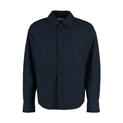 Bottega Veneta SS23 Single-Breasted Solid Navy Blue Jacket 735899V2BL04140
