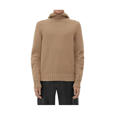 Bottega Veneta SS23 Solid Brown Knit Hoodie Sweatshirt 710110V2EJ02603