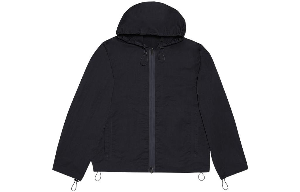 Bottega Veneta SS23 Solid Color Hooded Zip-Up Jacket Black Menswear 577484VF4K01000