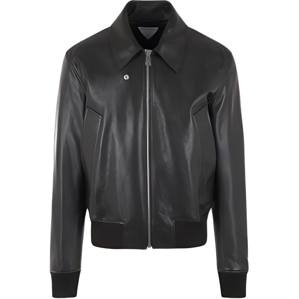 Bottega Veneta SS23 Solid Color Zip-Up Collared Jacket Men 727817V2JI03350