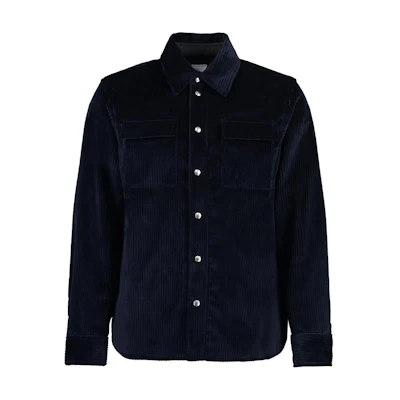 Bottega Veneta SS23 Solid Single-Breasted Jacket Navy Blue () 754111V34S04121