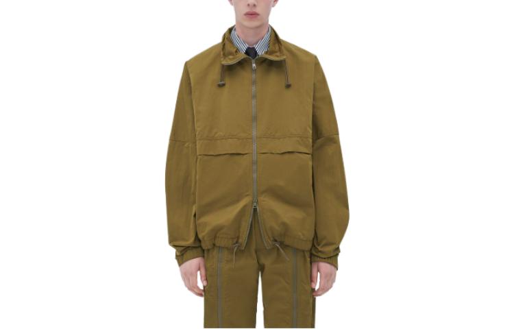 Bottega Veneta SS23 Solid Zip-Up Jacket in Khaki 725534VF4K09523