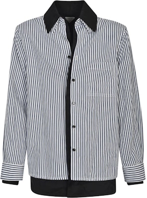 Bottega Veneta SS23 條紋拼色襯衫 黑/白 739115V2YQ04057 Buy Bottega Veneta SS23 條紋拼色襯衫 黑/白 739115V2YQ04057