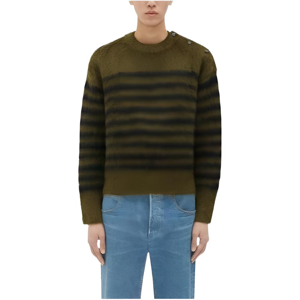 Bottega Veneta SS23 Striped Crewneck Pullover Long Sleeve Sweater . 751946V2M909239