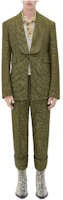 Bottega Veneta SS23 Textured Shawl Collar Long Sleeve Jacket Green Mens 736047V2SX09133 Bottega Veneta SS23 Textured Shawl Collar Long Sleeve Jacket Green Mens 736047V2SX09133