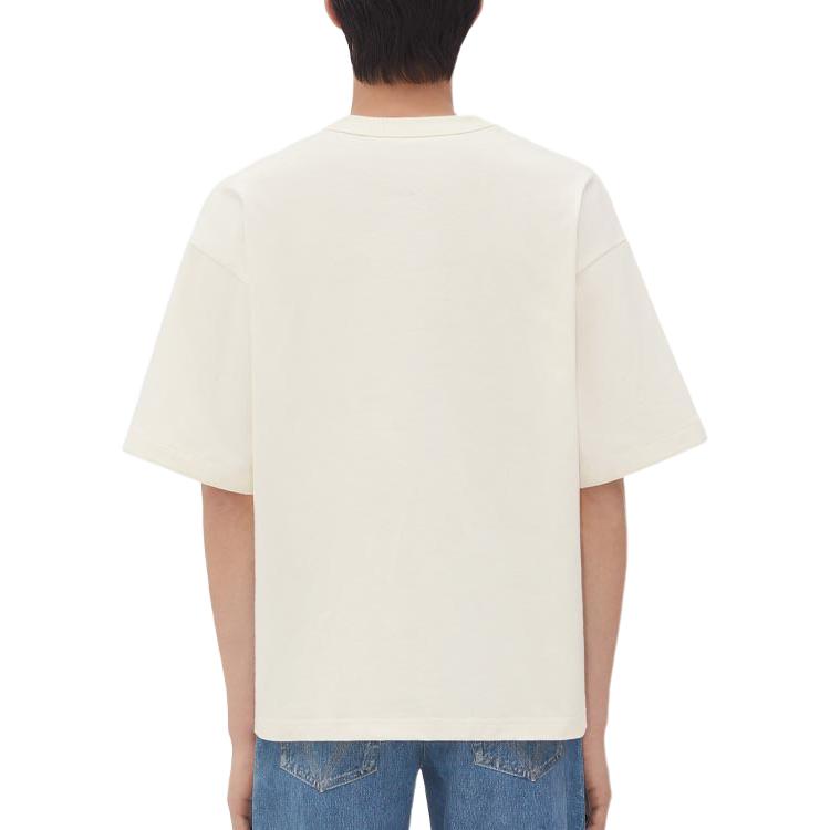 Lookbook 葆蝶家 SS24 白色宽松版Logo贴布T恤 777599VKLZ09071