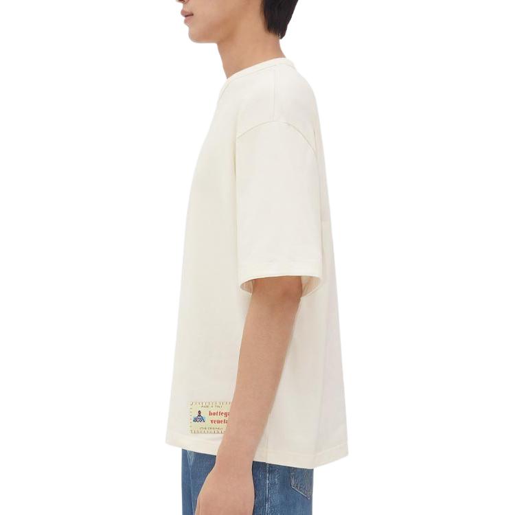 Shop 葆蝶家 SS24 白色宽松版Logo贴布T恤 777599VKLZ09071