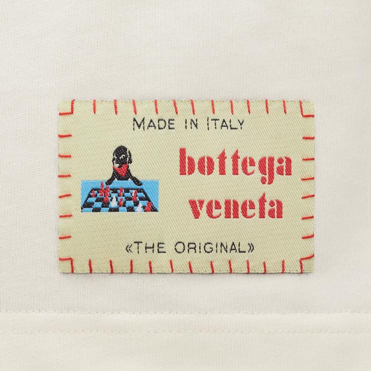 Details for 葆蝶家 SS24 白色宽松版Logo贴布T恤 777599VKLZ09071