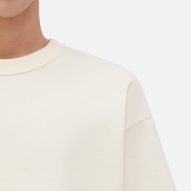 Cheap 葆蝶家 SS24 白色宽松版Logo贴布T恤 777599VKLZ09071