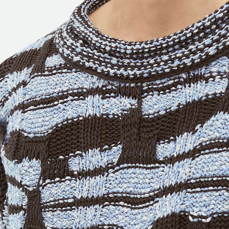 Details for 葆蝶家 SS24 几何图案针织长袖毛衣 786037V3WG04231