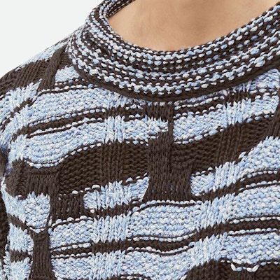 葆蝶家 SS24 几何图案针织长袖毛衣 786037V3WG04231 Details for 葆蝶家 SS24 几何图案针织长袖毛衣 786037V3WG04231