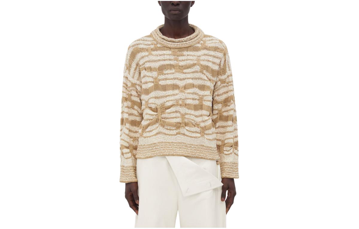 Cheap 葆蝶家 SS24 几何图案针织长袖毛衣 786037V3WG04231