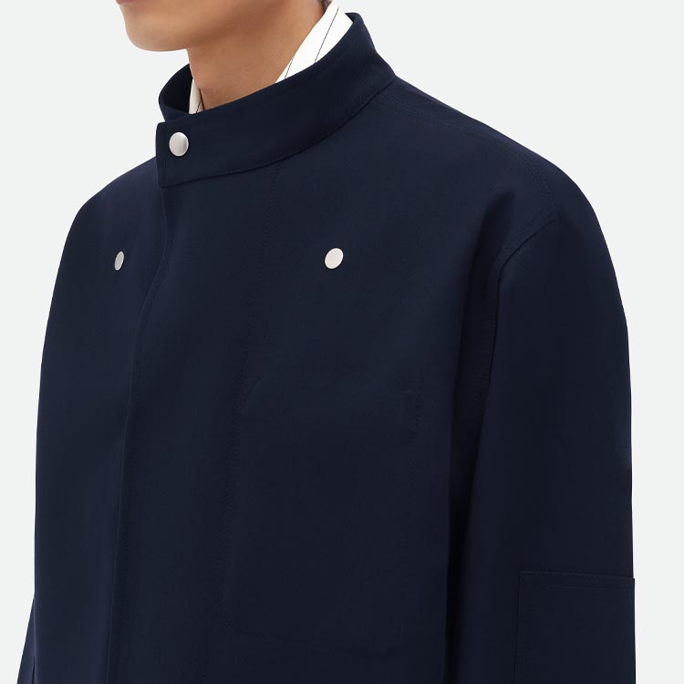Details for Bottega Veneta SS24 海軍藍純色寬鬆按扣外套 759411V1JO04078